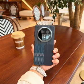 Θήκη Huawei Mate60RS για κινητό, Ultra‑λεπτή σκληρή θήκη PC με υφή Kevlar ανθρακονήματος, Αντιπτώση, Μαγνητικό κλείσιμο