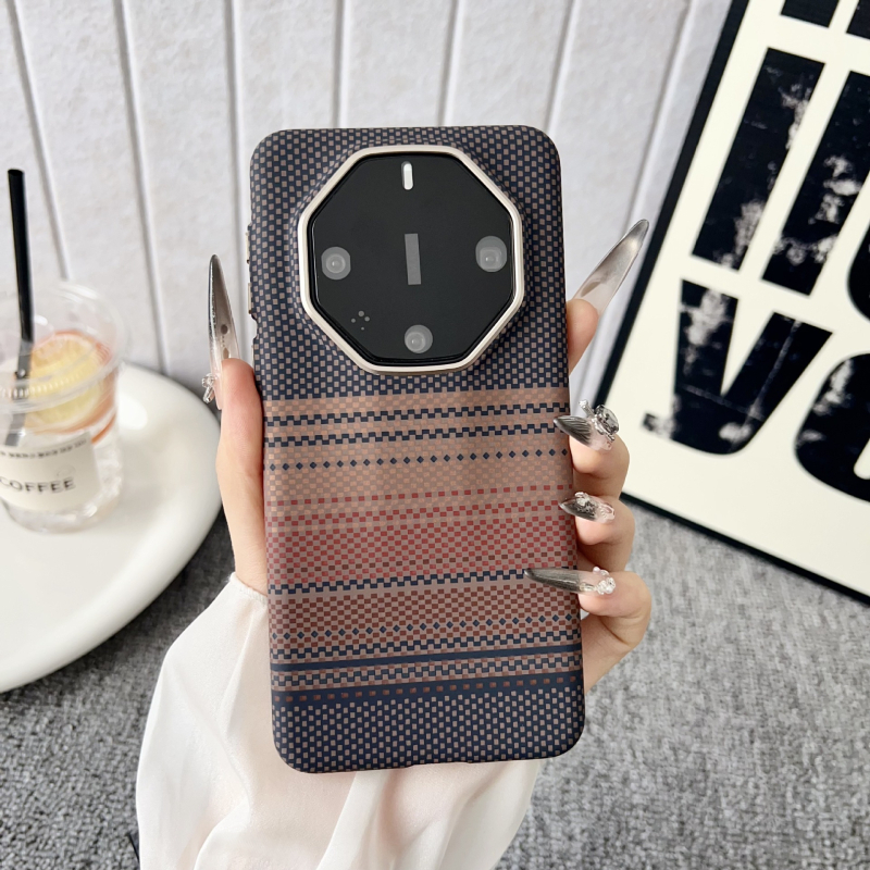 Θήκη Huawei Mate60RS για κινητό, Ultra‑λεπτή σκληρή θήκη PC με υφή Kevlar ανθρακονήματος, Αντιπτώση, Μαγνητικό κλείσιμο