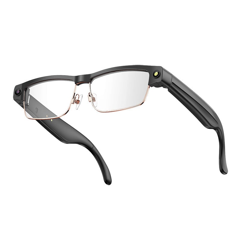 L802 Ochelari inteligenți, cameră 8MP, stabilizare imagine, video 1200p, transmisie Bluetooth în timp real, 4GB memorie, baterie 270mAh