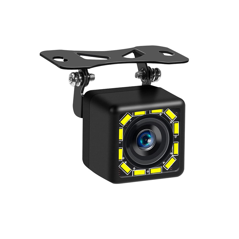 Cameră de mers înapoi pentru automobil, unghi 170°, IP67, iluminare nocturnă cu 12 LED, semnal CVBS, rezoluție 800x480