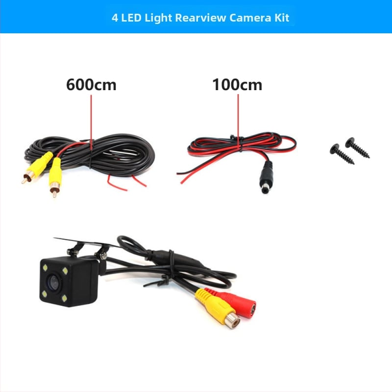 Cameră de mers înapoi pentru automobil, unghi 170°, IP67, iluminare nocturnă cu 12 LED, semnal CVBS, rezoluție 800x480