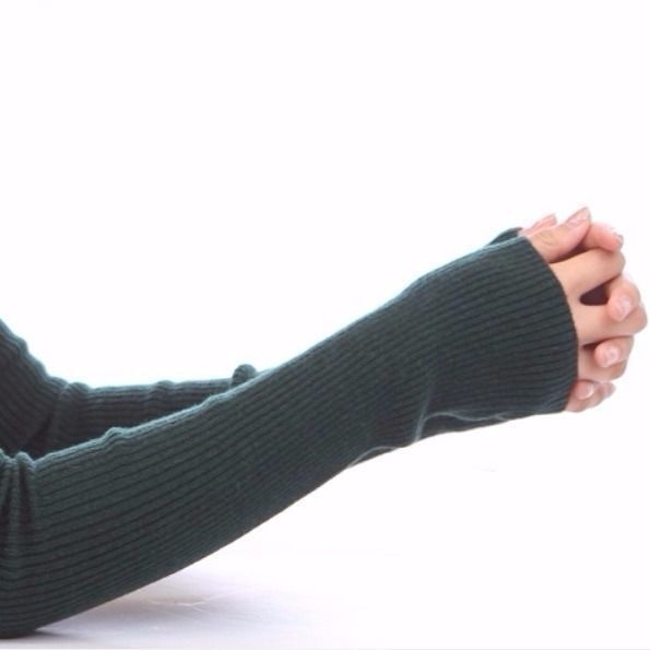 Manșoni tricotate din lână, calde, cu design fără degete, lungi, unisex