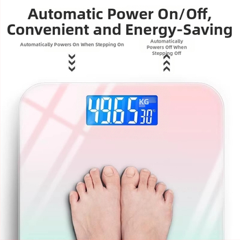 Cântar de uz casnic reîncărcabil pentru greutate și masurarea grăsimii corporale, pentru adulți, cântar digital inteligent cu afișaj gradient, 180 kg capacitate
