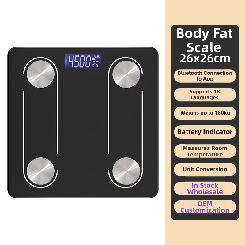 Cântar de greutate cu măsurare a grăsimii, a umidității și a caloriilor; capacitate 180 kg; alimentare cu 2x AAA sau încărcare USB; marca Zongyu