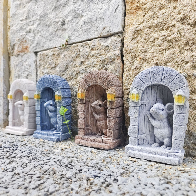 Ručno izrađena smolna dekoracija vrta - mini krajolik s izgledom kamene rezbe