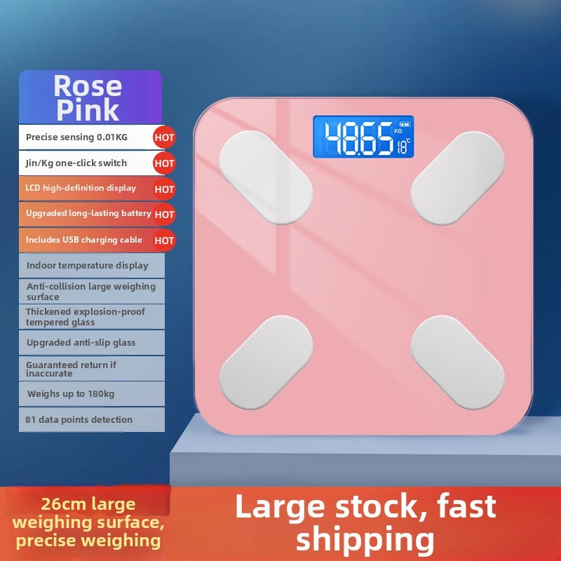 Huiding Cântar de Grăsime Corporal – compact, încărcare USB; măsoară greutatea, procentul de grăsime corporală și hidratarea; capacitate 180 kg; pentru adulți.