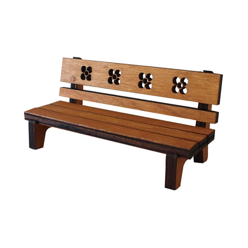 Миниатюрен дървен стол, японски стил Zakka, ръчна изработка, бук дърво, реквизит за домашен декор