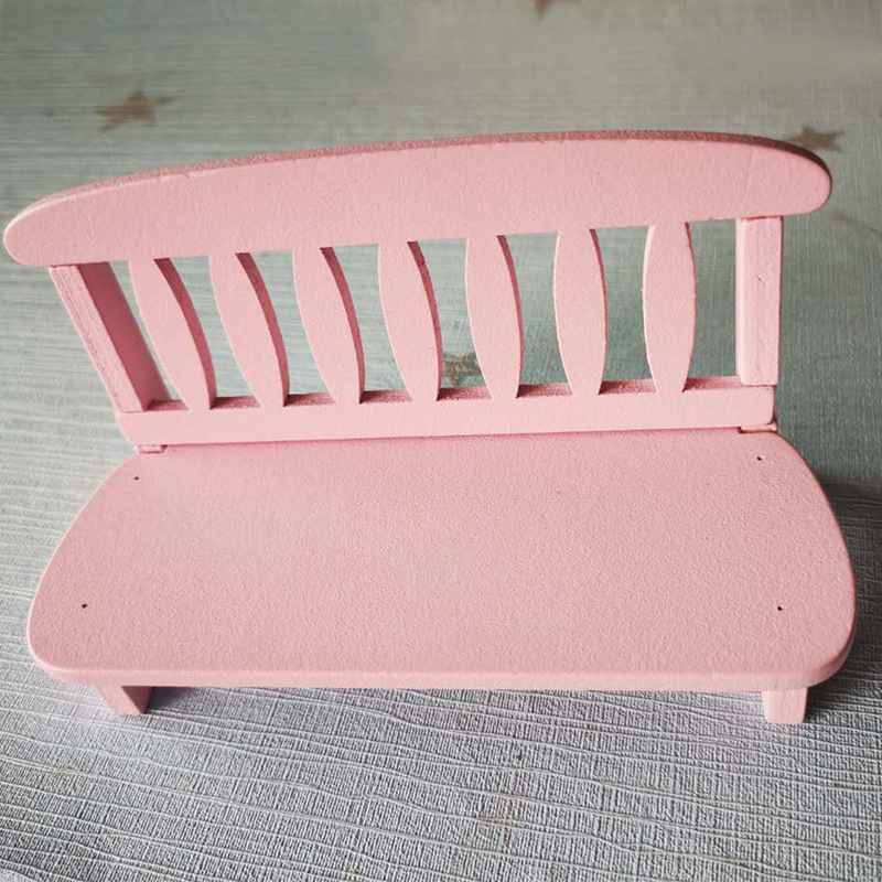 Миниатюрен дървен стол, японски стил Zakka, ръчна изработка, бук дърво, реквизит за домашен декор