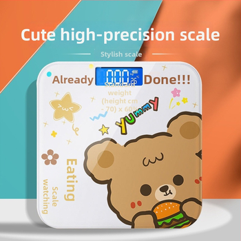 Ζυγός σώματος – Καρτούν στυλ, κορεατικής έμπνευσης σχέδιο; Έξυπνος ζυγός σώματος με δυνατότητα USB φόρτισης ή μπαταρίας AA; Για γενική οικιακή χρήση; Μέγιστο φορτίο 180 kg