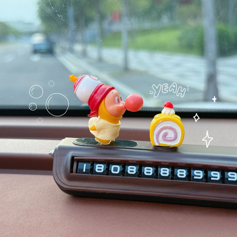 Ornament electronic pentru interiorul mașinii — placuță temporară de parcare, din plastic, fără logo, fără personalizare