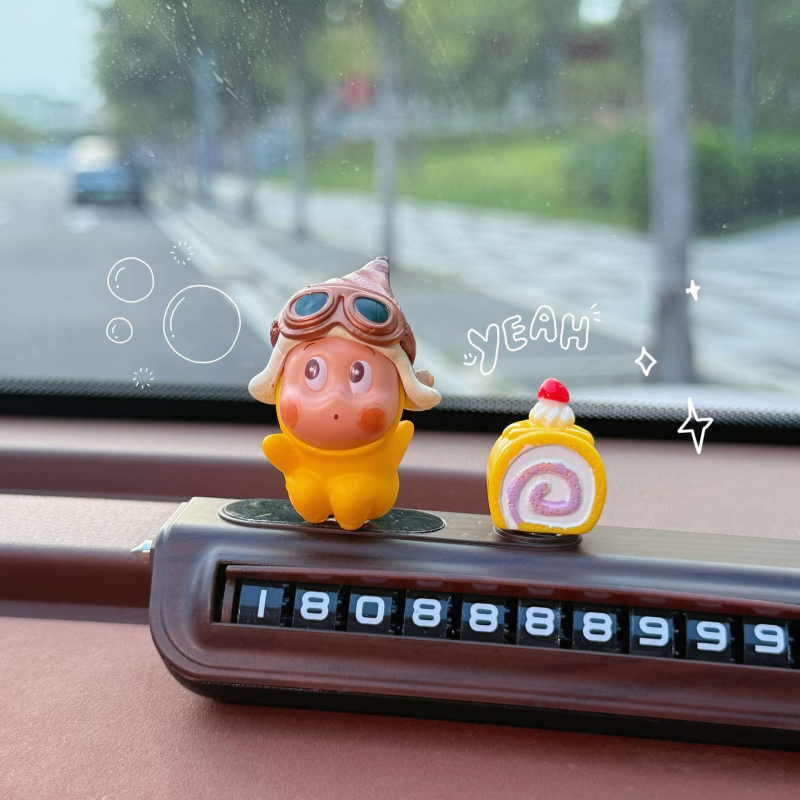 Ornament electronic pentru interiorul mașinii — placuță temporară de parcare, din plastic, fără logo, fără personalizare