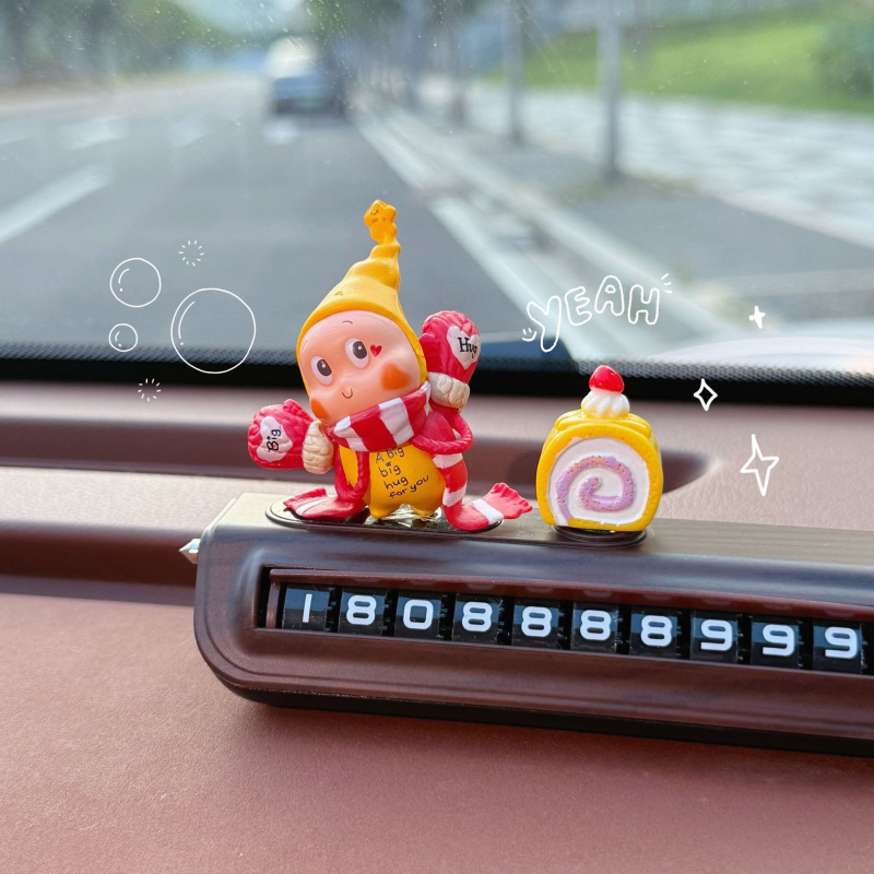 Ornament electronic pentru interiorul mașinii — placuță temporară de parcare, din plastic, fără logo, fără personalizare