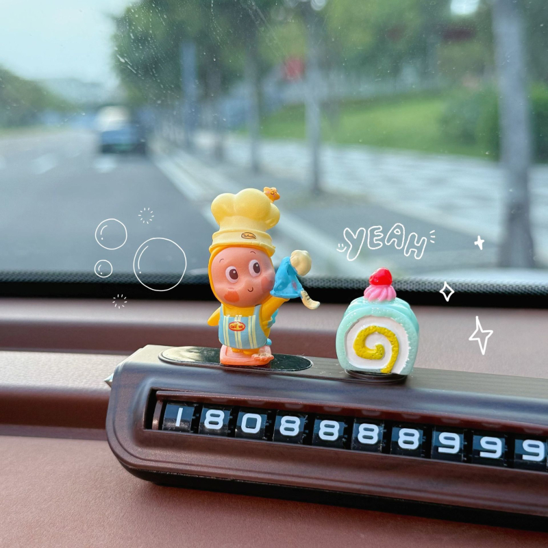 Ornament electronic pentru interiorul mașinii — placuță temporară de parcare, din plastic, fără logo, fără personalizare