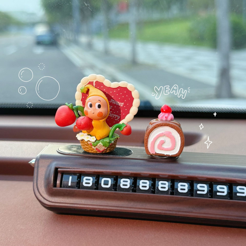 Ornament electronic pentru interiorul mașinii — placuță temporară de parcare, din plastic, fără logo, fără personalizare