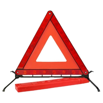 Трипод автомобилен предупредителен знак, триъгълна рефлективна PVC конструкция за паркиране