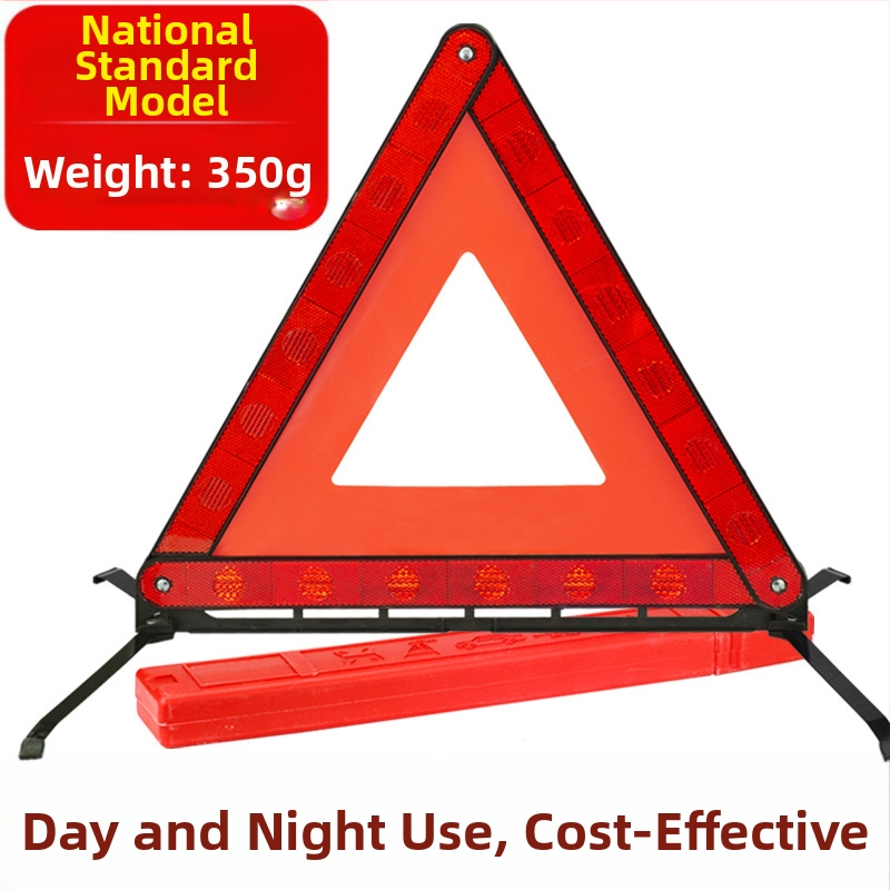 Trīs kāju auto brīdinājuma zīme, trijstūrveida atstarojošs PVC materiāls parkēšanai