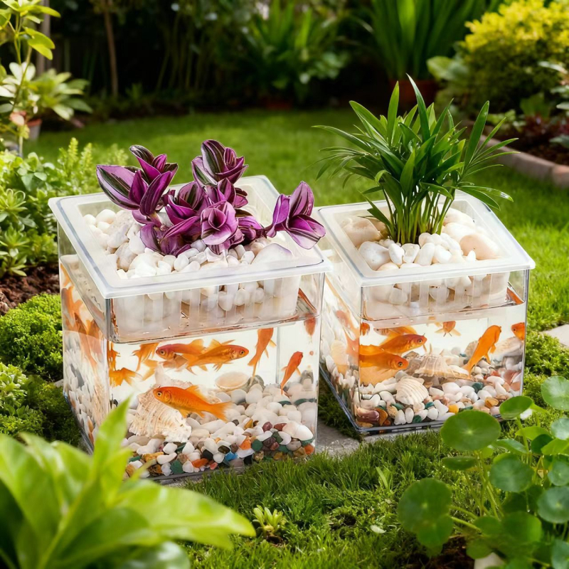 Beberi plastmasas mini kreatīvs puķu trauks mikro ainavai, sukulentu stādīšanai, biroja galda hidroponiskā vāze, 120 gab. kastē, individuāli iepakots PP maisiņā