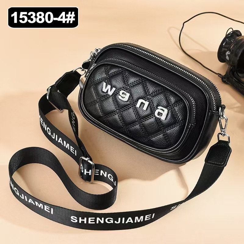 Geantă crossbody, formă pătrată, quilting diamant, broderie, piele PU moale, buzunar intern cu fermoar