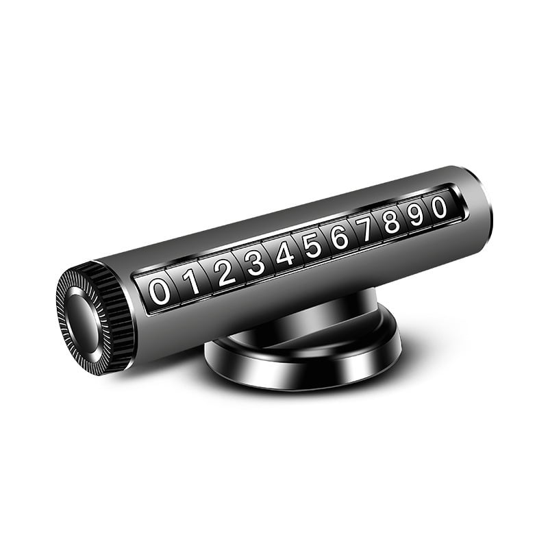 Rikas plăcuță metalică cu număr de telefon pentru mașină TC12 – Tip ascuns, fără logo