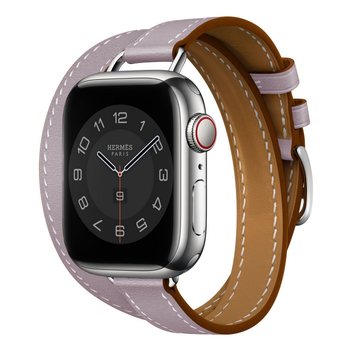 Remen za Apple Watch od prave kože s dvostrukim prstenom – minimalistički