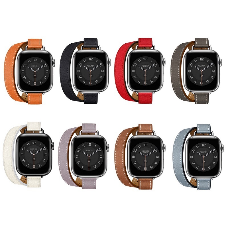 Remen za Apple Watch od prave kože s dvostrukim prstenom – minimalistički