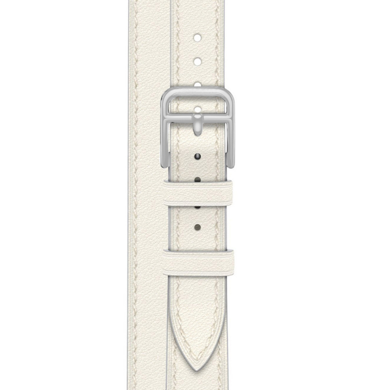 Remen za Apple Watch od prave kože s dvostrukim prstenom – minimalistički