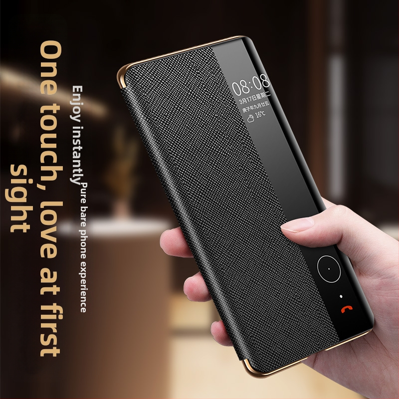 Shangyi ādas flip pārsegs Huawei Mate 40 Pro – patiesa āda, pielāgošana atbalstīta