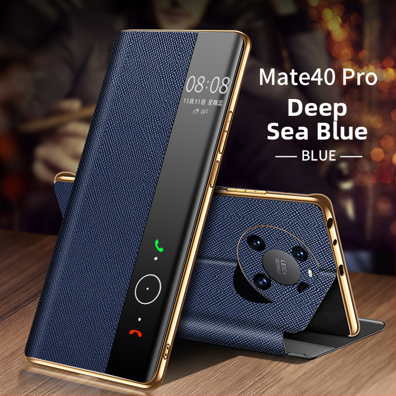 Shangyi ādas flip pārsegs Huawei Mate 40 Pro – patiesa āda, pielāgošana atbalstīta