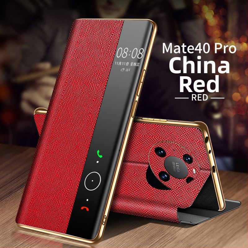 Shangyi ādas flip pārsegs Huawei Mate 40 Pro – patiesa āda, pielāgošana atbalstīta
