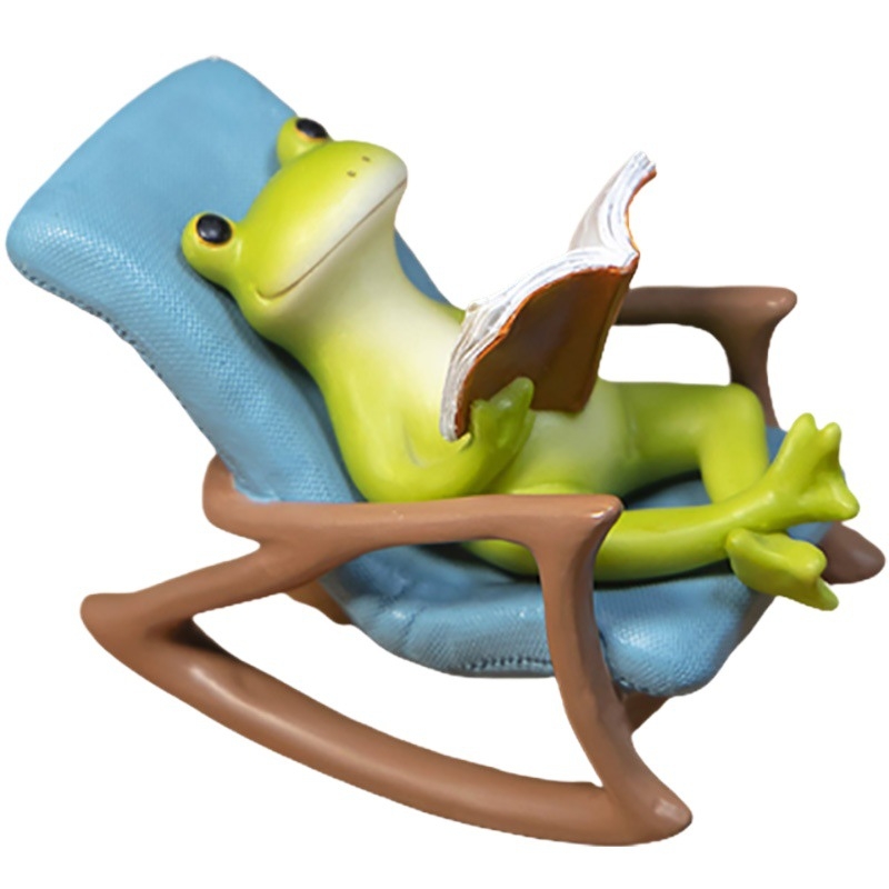 Žaba s ljuljačkom – ukras od smole, pastoralni stil, stolna dekoracija, brend Really Comfortable