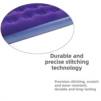 Pripučiama kemptingo lova su flokutu paviršiumi, modelis 20411, maksimalus apkrova 200 kg, svoris 4 kg, išorinė oro pompa