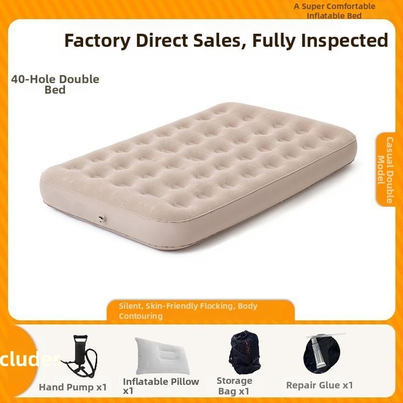 Išorinis visiškai automatiškai pripučiamas čiužinys vienvietėms ir dvivietėms, sulankstomas kempingo oro čiužinys, paviršius iš kompozicinės medžiagos