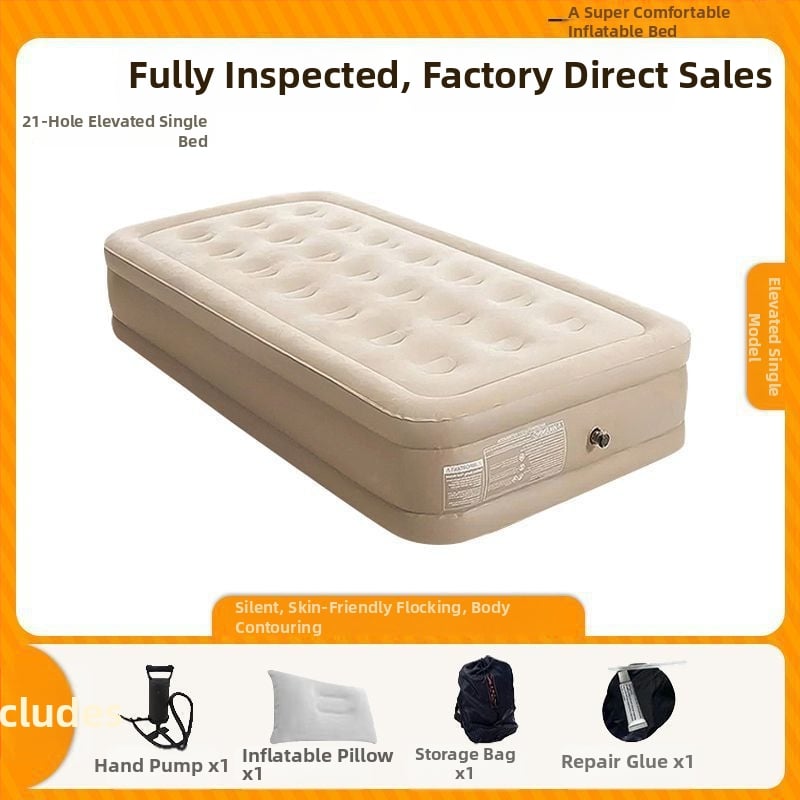 Išorinis visiškai automatiškai pripučiamas čiužinys vienvietėms ir dvivietėms, sulankstomas kempingo oro čiužinys, paviršius iš kompozicinės medžiagos