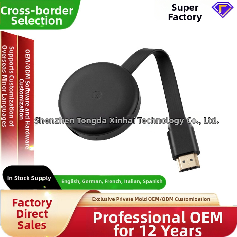 Bezdrôtový adaptér zrkadlenia obrazovky — 4K výstup, WiFi, 1GB RAM, ABS plast