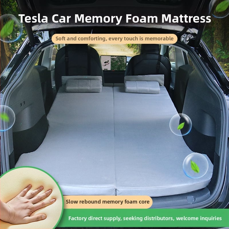Tesla Model Y/3 – матрак за заден ред за къмпинг, паметна пяна, тегло 7 кг, максимално натоварване 200 кг