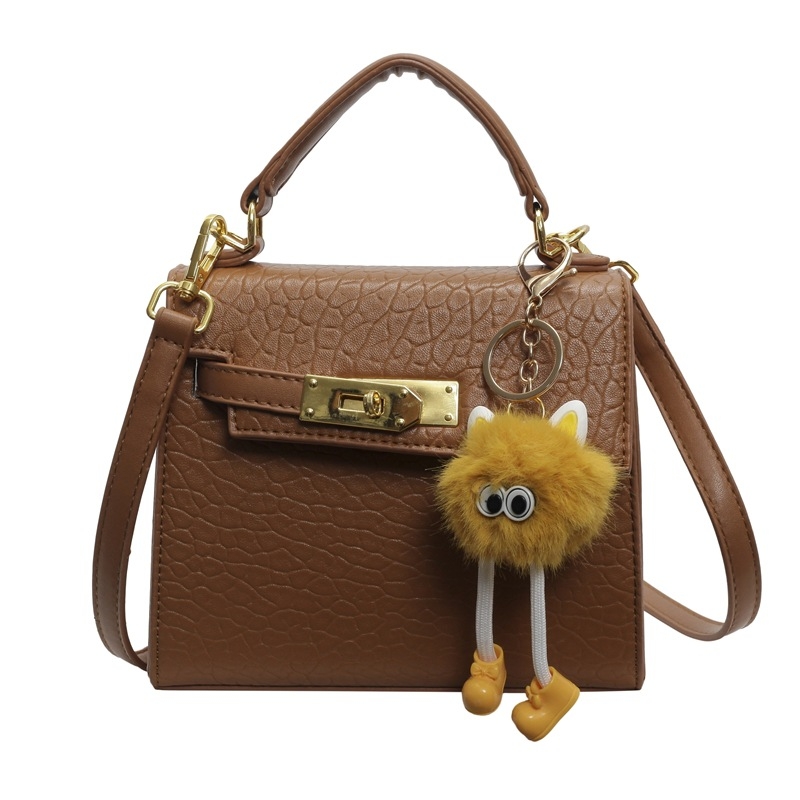 Ženska mala crossbody torbica u Kelly stilu, gradska jednostavnost, PU materijal, horizontalni kvadratni oblik, zaključavanje, bez podstave