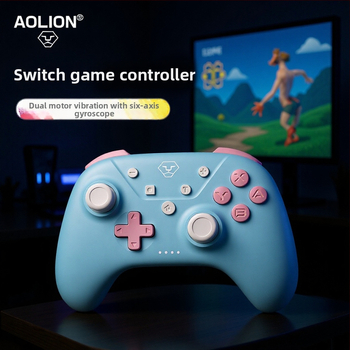 Гейм контролер с Bluetooth, Type-C, сензор за движение и вибрация, съвместим със Switch/PC/iOS/Android