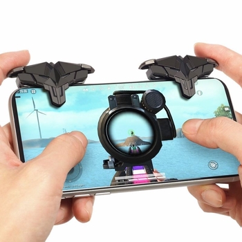 Безжичен мобилен геймпад за стрелкови игри, ABS+сплав конструкция, с вибрационна обратна връзка, универсален за Android и iPhone, модел Z4