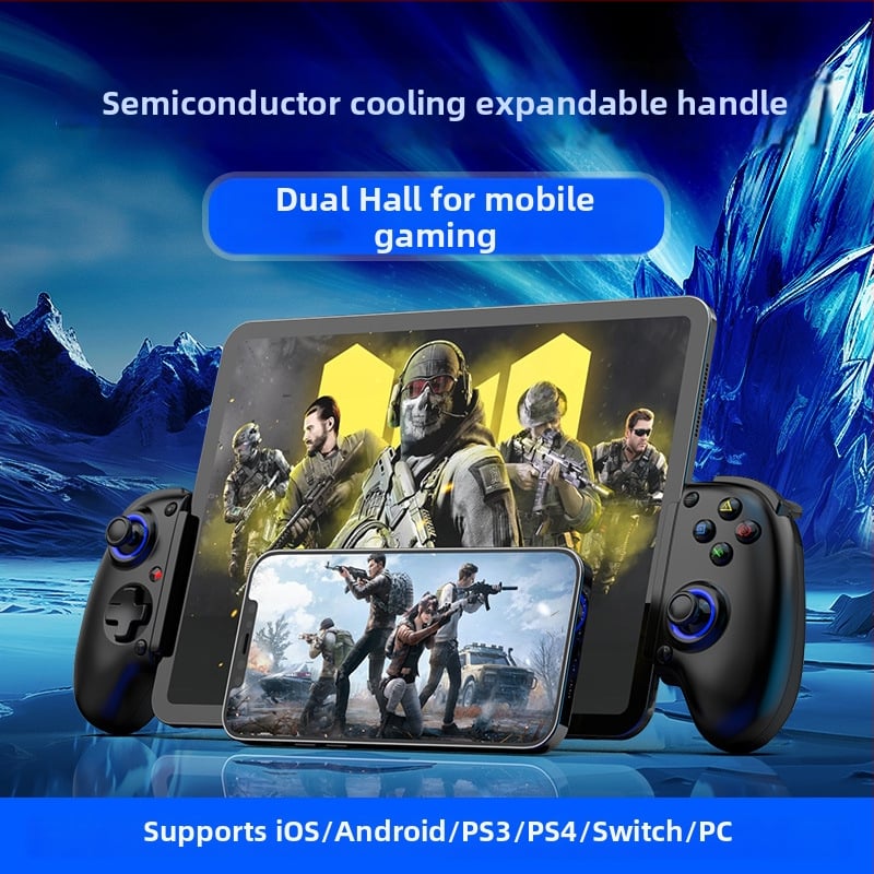 Безжичен гейм контролер D10S с вграден полупроводников охладителен вентилатор, Type-C интерфейс и вибрация - съвместим с iOS/Android устройства и конзоли