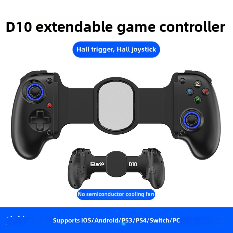 Безжичен гейм контролер D10S с вграден полупроводников охладителен вентилатор, Type-C интерфейс и вибрация - съвместим с iOS/Android устройства и конзоли