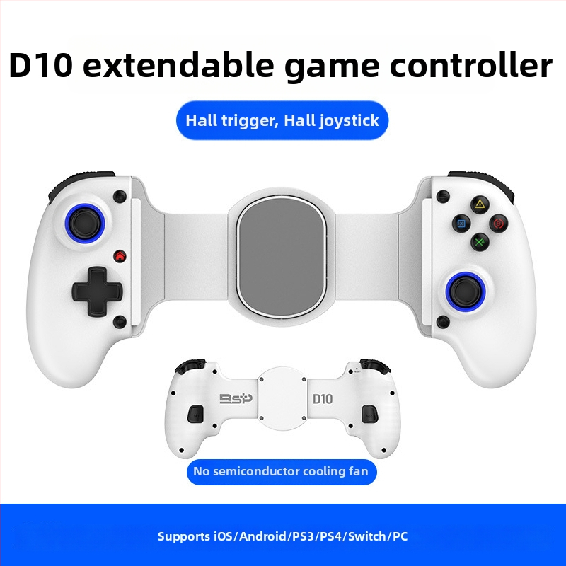 Безжичен гейм контролер D10S с вграден полупроводников охладителен вентилатор, Type-C интерфейс и вибрация - съвместим с iOS/Android устройства и конзоли