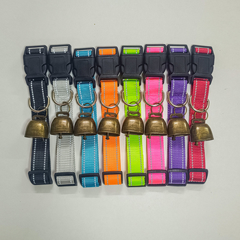 Ovratnik za kućne ljubimce s zvoncem – reflektirajući poliester, podesiv, univerzalni