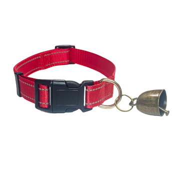 Ovratnik za kućne ljubimce s zvoncem – reflektirajući poliester, podesiv, univerzalni