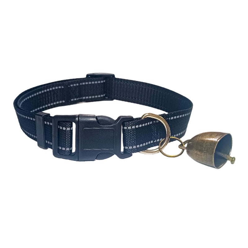 Ovratnik za kućne ljubimce s zvoncem – reflektirajući poliester, podesiv, univerzalni