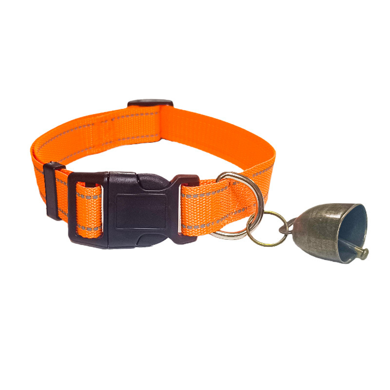 Ovratnik za kućne ljubimce s zvoncem – reflektirajući poliester, podesiv, univerzalni