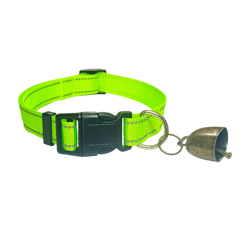 Ovratnik za kućne ljubimce s zvoncem – reflektirajući poliester, podesiv, univerzalni