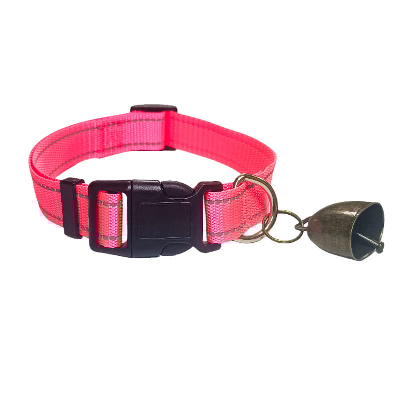 Ovratnik za kućne ljubimce s zvoncem – reflektirajući poliester, podesiv, univerzalni