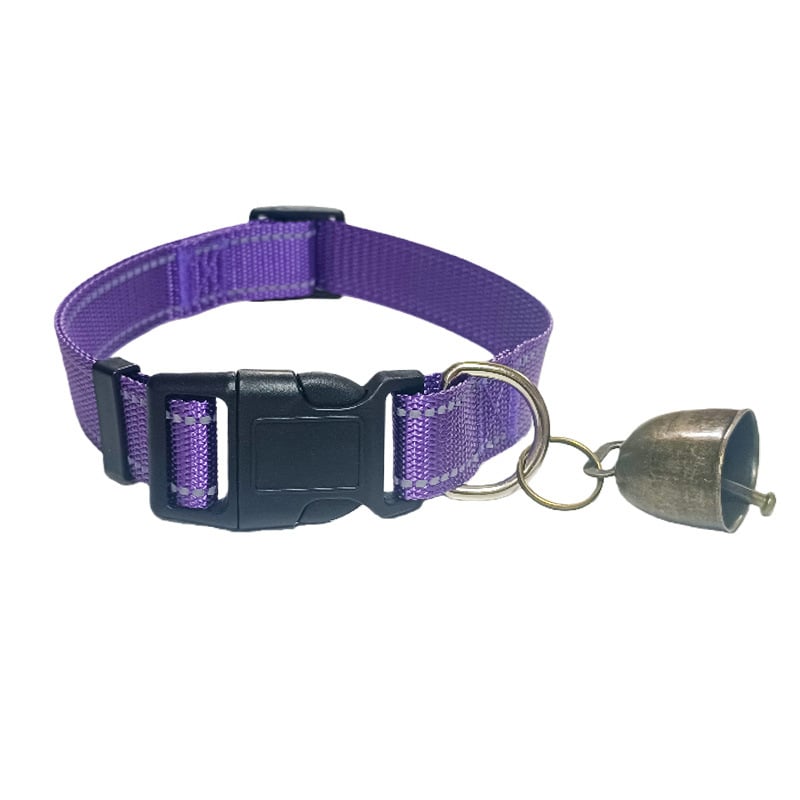 Ovratnik za kućne ljubimce s zvoncem – reflektirajući poliester, podesiv, univerzalni