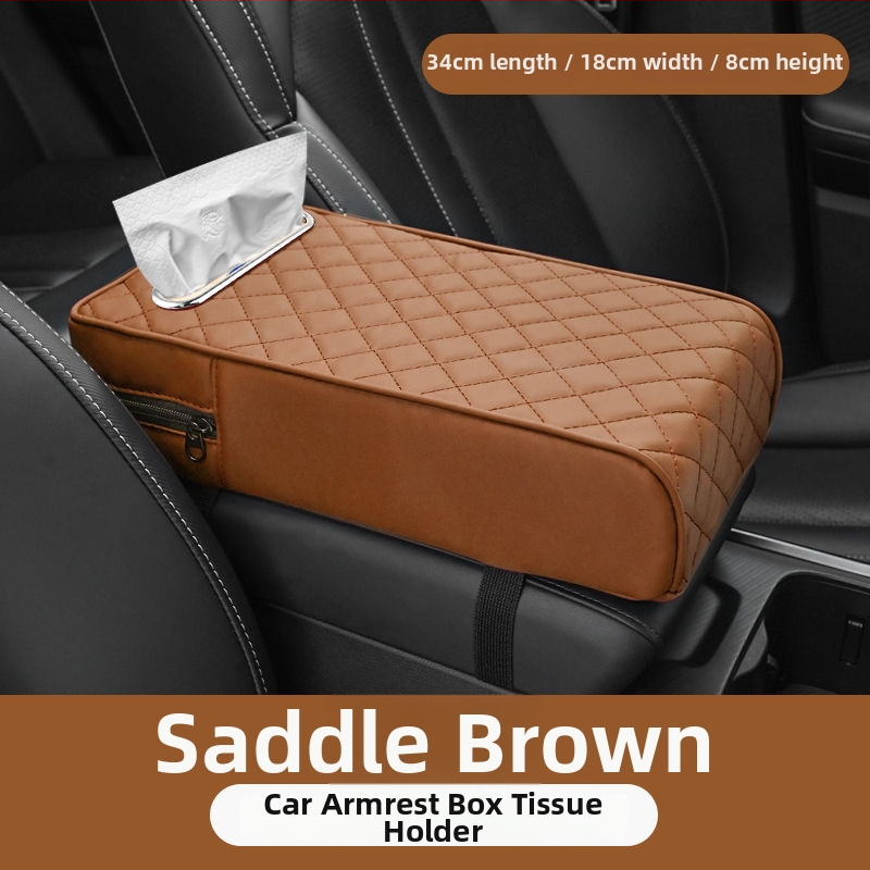 Automašīnas rokasbalsta pagarinājums ar atmiņas putām — universāls centrālais rokasbalsta segums un salvetēm kārbas vāciņš