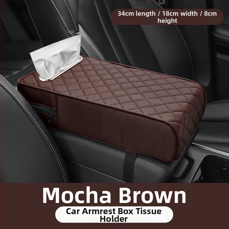 Automašīnas rokasbalsta pagarinājums ar atmiņas putām — universāls centrālais rokasbalsta segums un salvetēm kārbas vāciņš